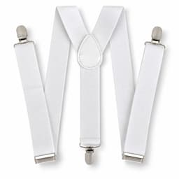 Suspensor Para Pantalones Elegantes Casual Colores Varios Blanco TALLA UNICA