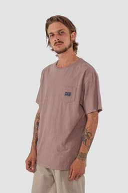 Polera Hombre Woven Lt Malva Violeta S