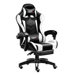 Silla Gamer GX2000 Reclinable Profesional con Reposapies-Blanco