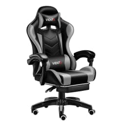 Silla Gamer GX2000 Reclinable Profesional con Reposapies-Gris