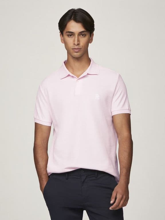 Polo Con Logo De Monogram Rosado Rosa S