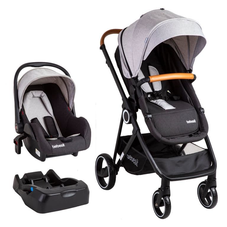 Coche Cuna Travel System Cosmos Gris Gris claro