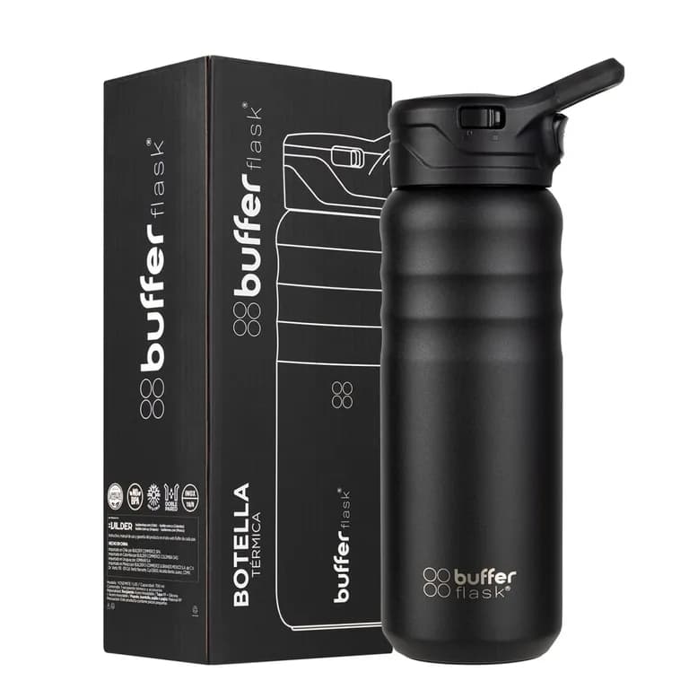 Termo Botella Termica Buffer 700ml Botella Agua - Negro