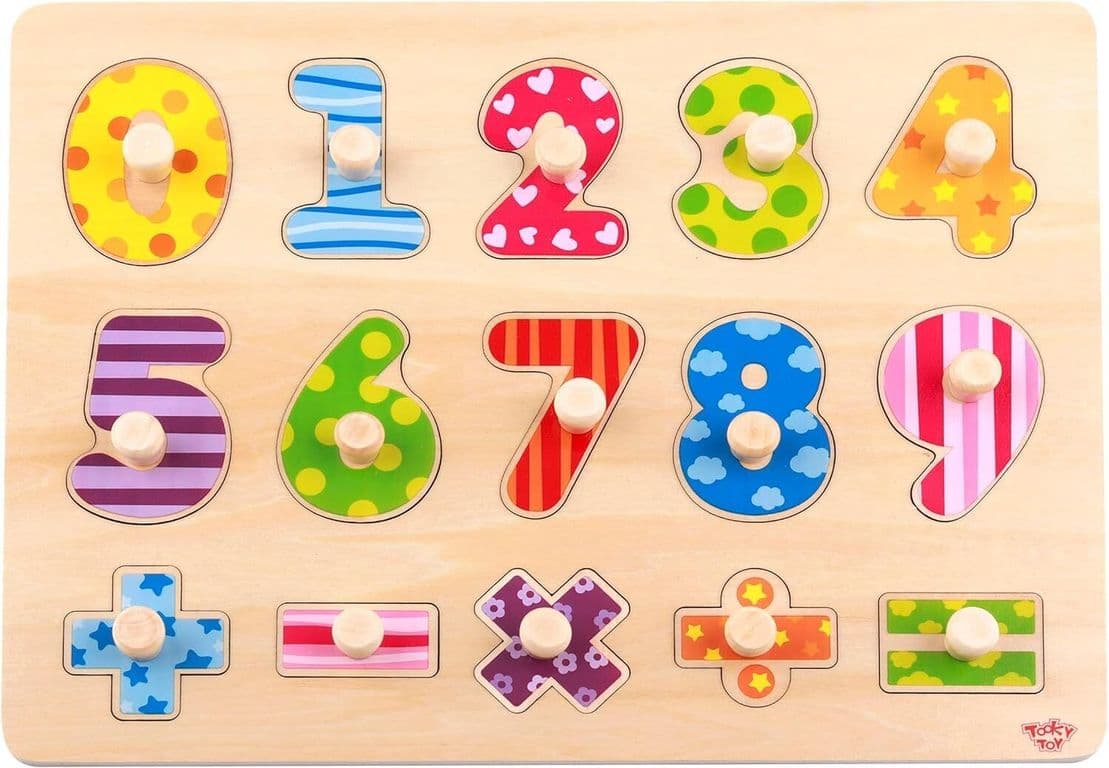 Puzzle Numeros de Encaje de Madera