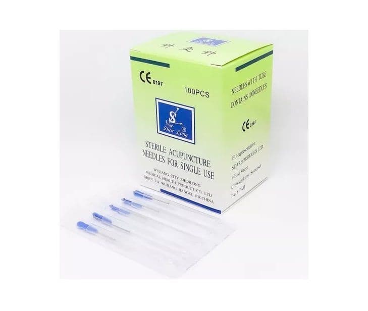 Aguja de acero inoxidable para Acupuntura 0,22 x 13 mm