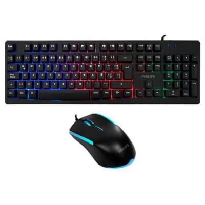 Kit Teclado y Mouse Gamer Momentum SPT6214BK