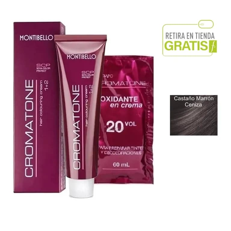 Tintura Permanente Cromatone 4.61 Castano Marron Ceninza+ Oxidante