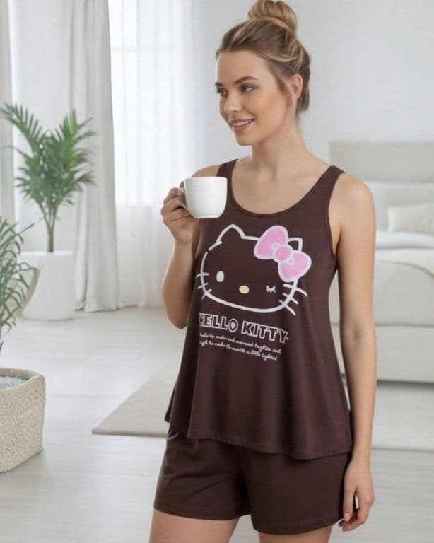 Pijama Mujer Cafe L