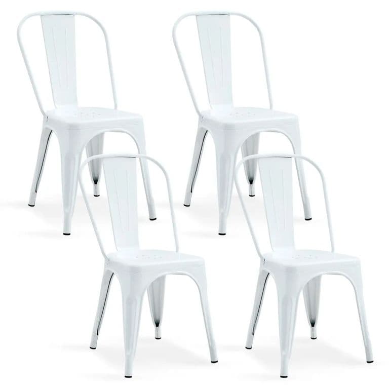 Pack 4 Sillas Tolix Color Blancas