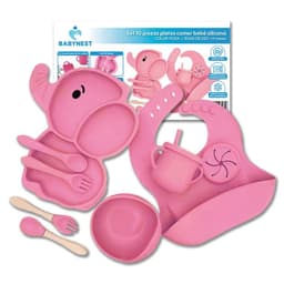 Set Alimentacion Silicona Bebe 10P Antideslizante BabyNest.