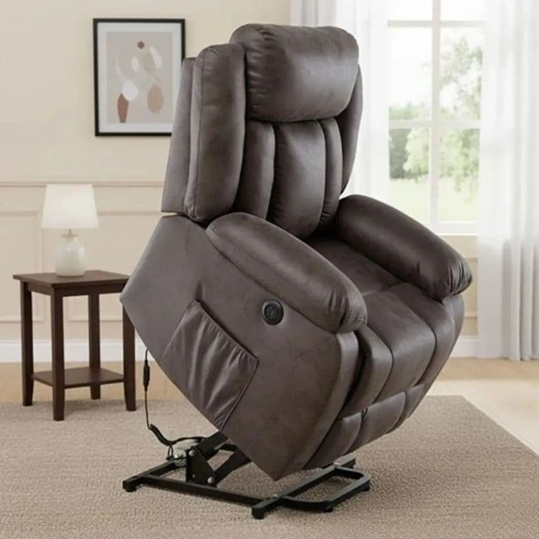 Berger Reclinable Electrico Lift Masaje 8 Puntos Livorno Cafe
