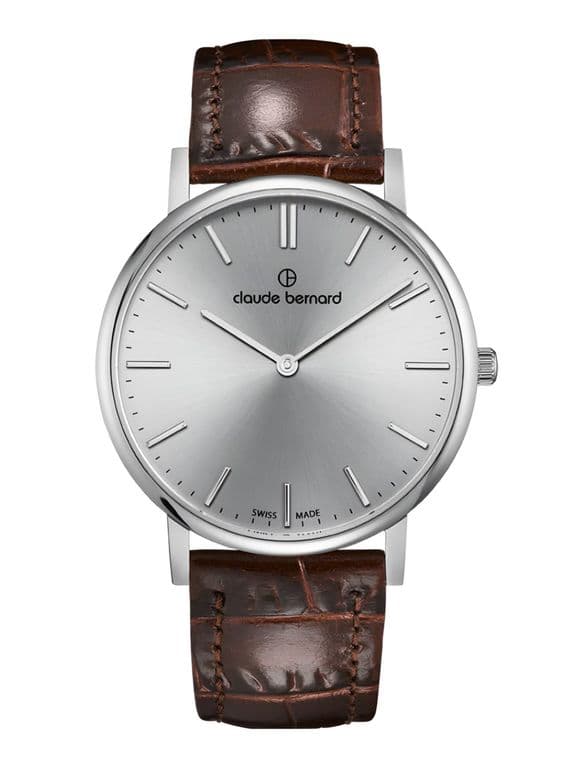 Reloj Slim Line Esfera Plateada Hombre TALLA UNICA