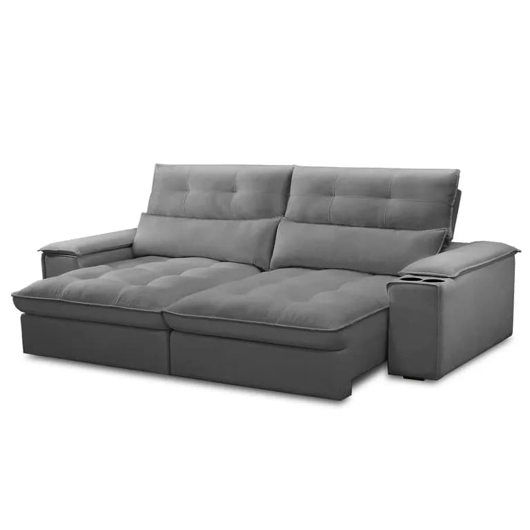 SOFA MALTA 3 CUERPOS RECLINABLE GRIS