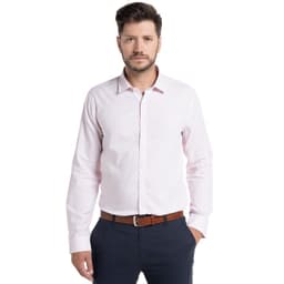 Camisa Jacquard Galicia Manga Larga Rosa L