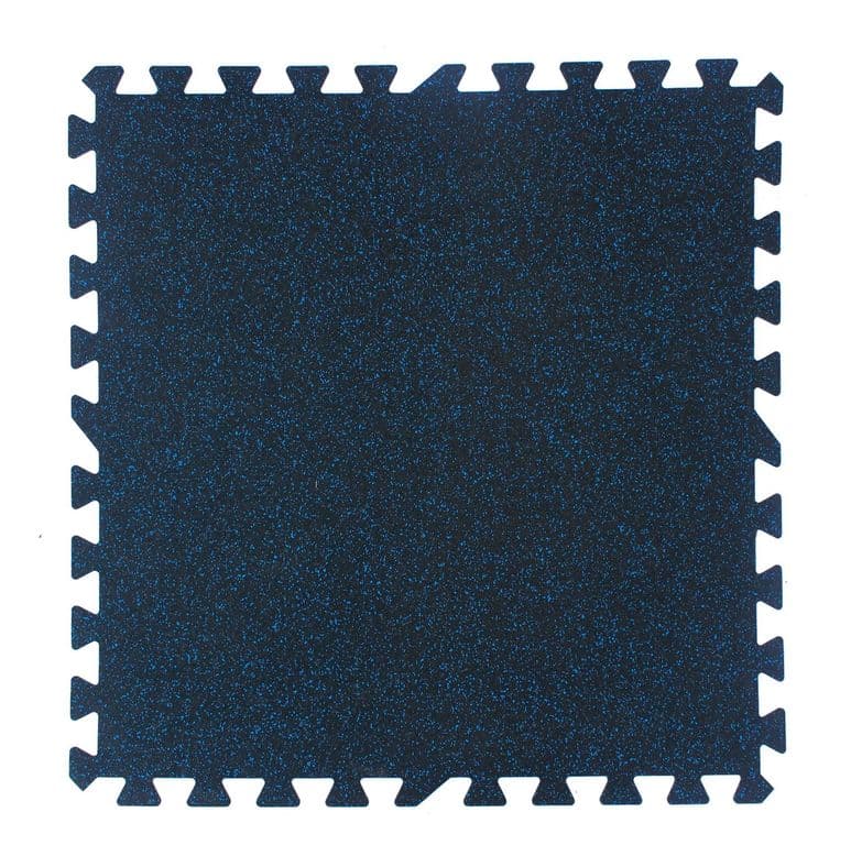 Plancha EPDM 1x1mt 5mm azul tipo puzzle para gym