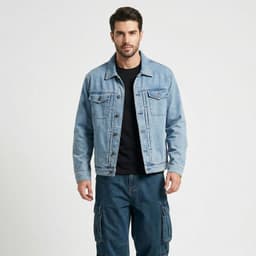 Chaqueta Mezclilla New French Hombre Celeste XL