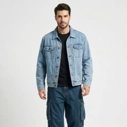 Chaqueta Mezclilla New French Hombre Celeste S