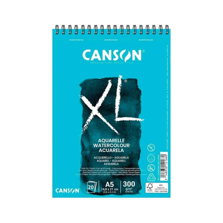 Croquera XL Aquarelle 300gr 20 hjs A5(14.8x21cm)