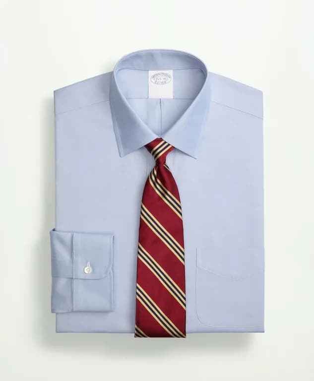 Camisa Stretch Non-Iron Pinpoint Oxford Ainsley Cyan Celeste 15.5-33