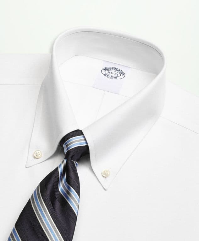 Camisa Cotton Pinpoint Slim Non-Iron Down Blanco Blanco 16-35