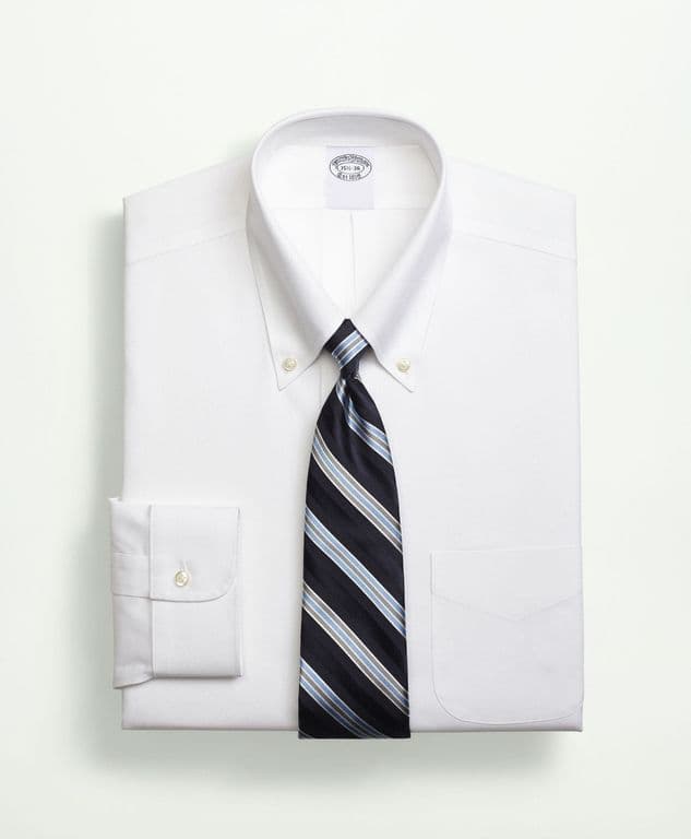 Camisa Cotton Pinpoint Slim Non-Iron Down Blanco Blanco 17-33