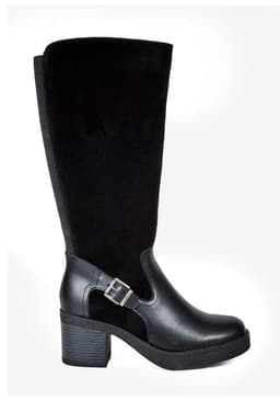 Bota Cuero Usune Negro Negro 36