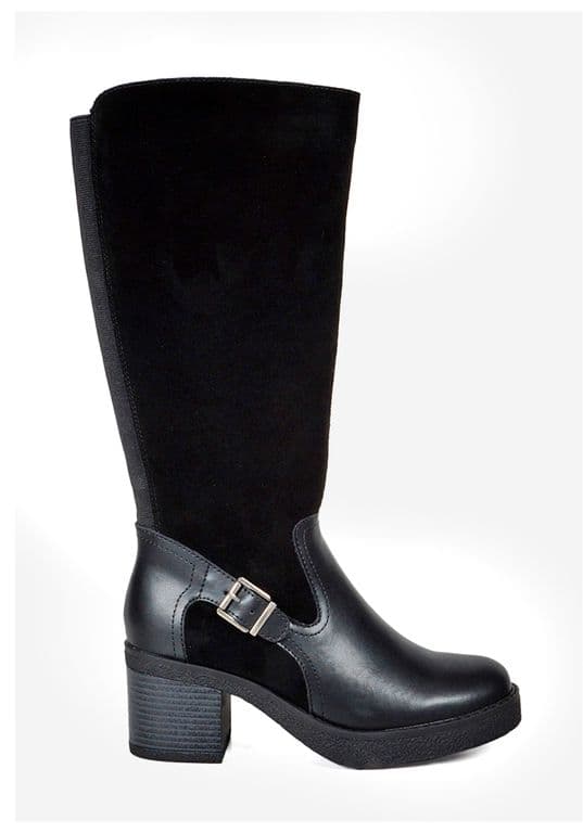 Bota Cuero Usune Negro Negro 36