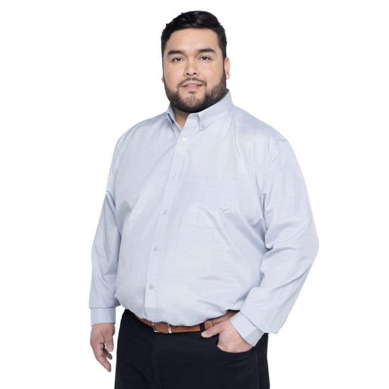 Camisa Color Solido Gris 5XL