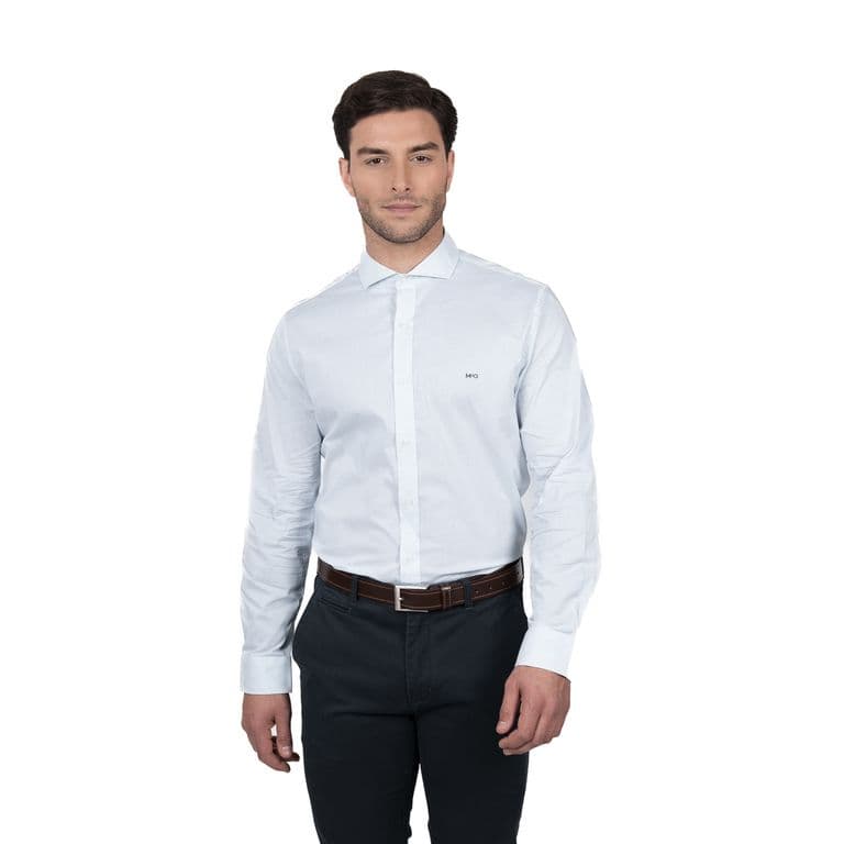 Camisa Tribeca Estampada Comfort Fit Celeste XL