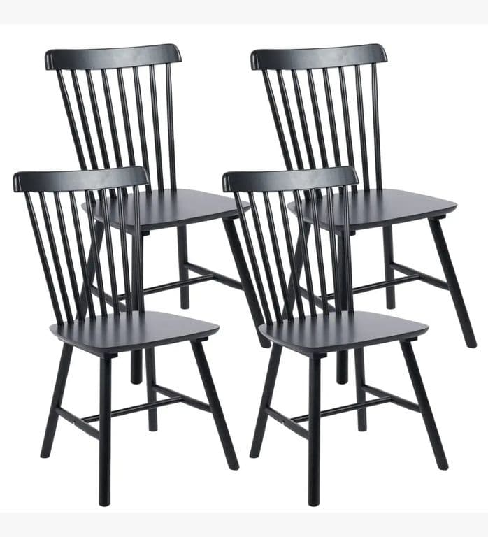 Pack 4 Silla Windsor Madera Negra