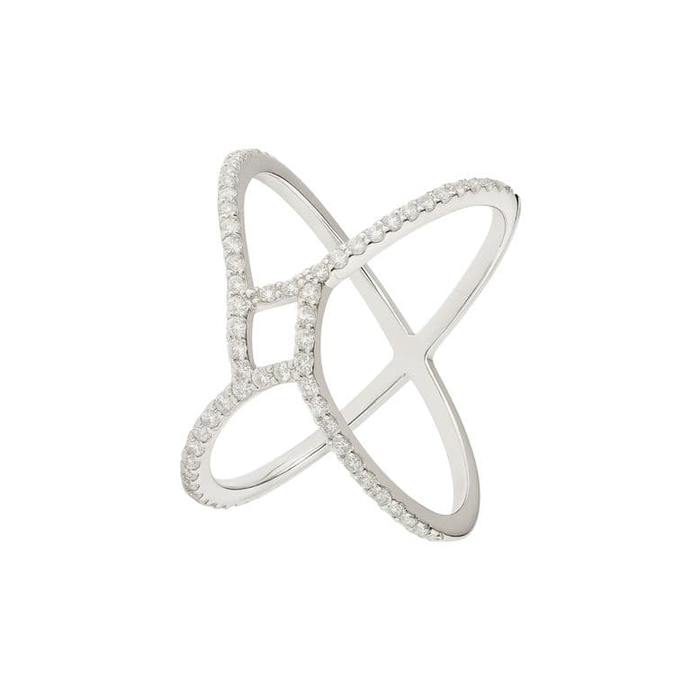 Anillo Oro Blanco 18kt Diamantes 16 Pts Amarillo 6
