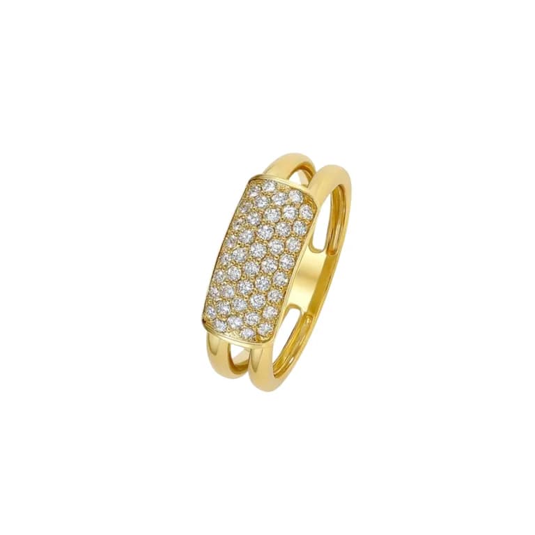 Anillo de Oro 18kt Diamantes de 57 Puntos es Corte Brillante SI/H Amarillo 13