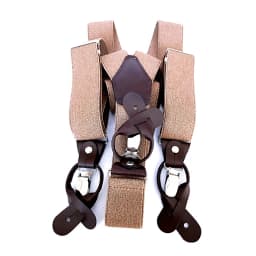 Suspensor hombre canela doble Luciacorbatas Cafe Claro TALLA UNICA