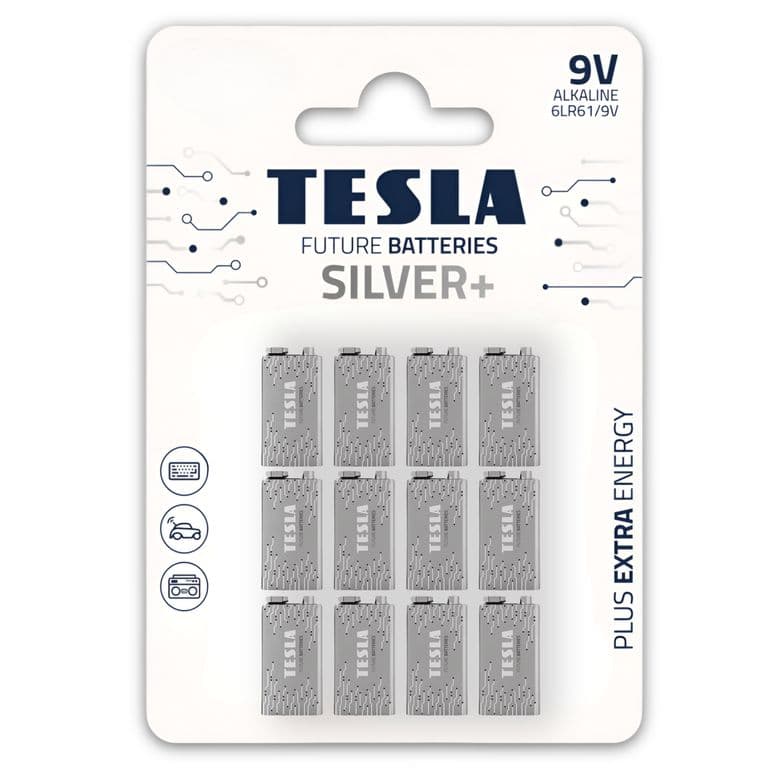 Pack 12 Baterias 9V Silver+ Alcalina High Power