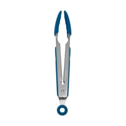 Pinzas Mango Acero Silicona Azul