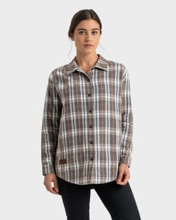 Camisa Franela Tafi Mujer Cafe Claro L