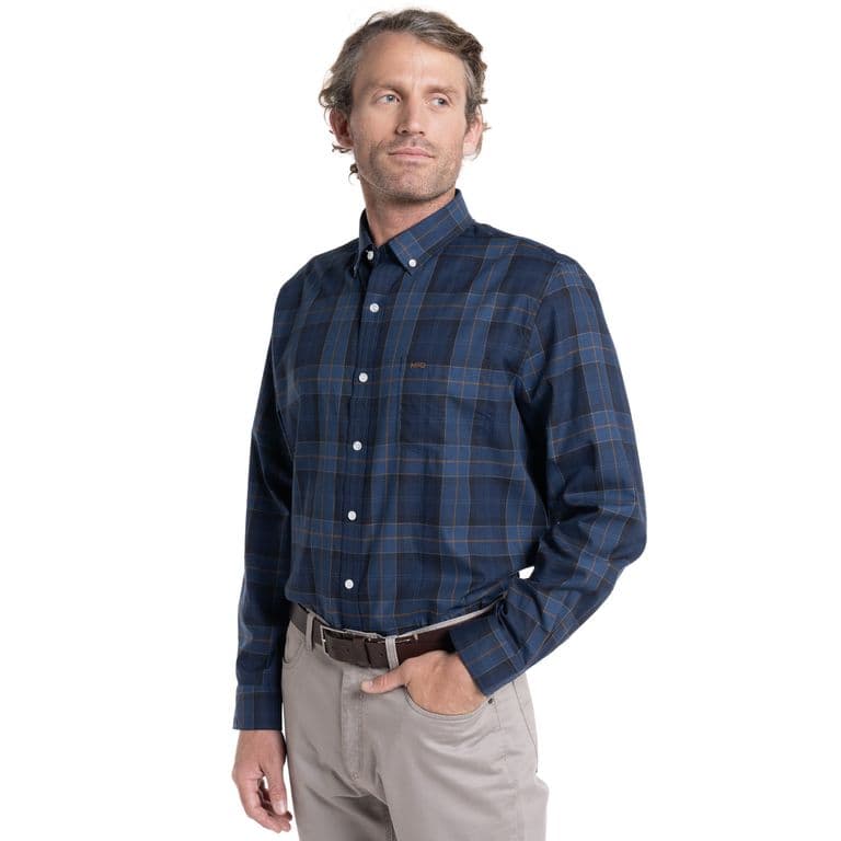 CAMISA ESCOCESA QUEENS. Azul 2XL