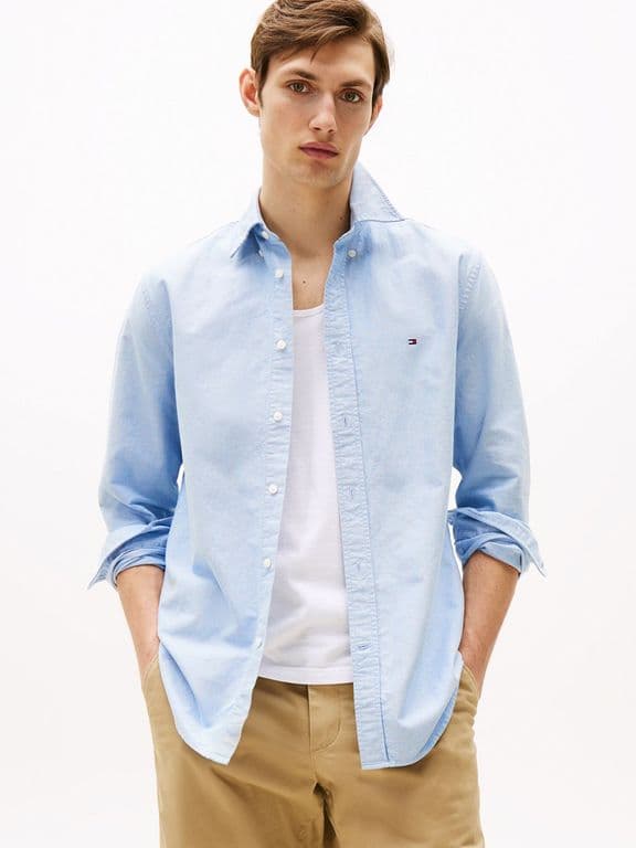 Camisa Oxford Heritage Regular Fit Celeste Celeste S