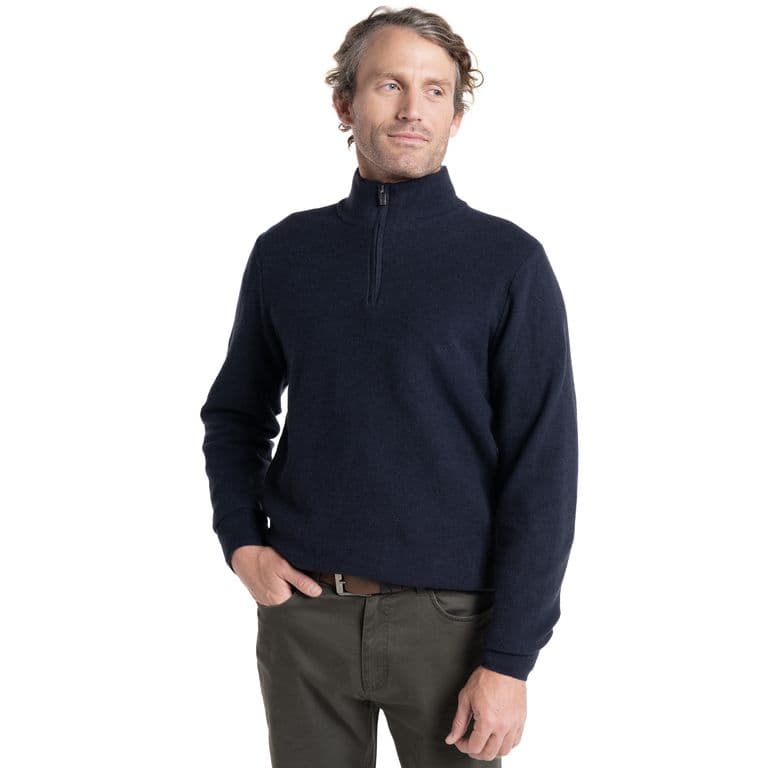 SWEATERS HALF ZIPPER BROADWAY. Azul L
