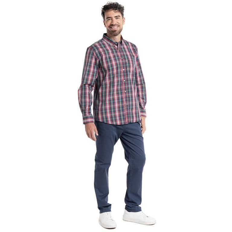 CAMISA TREVIRA CUADROS Gris L