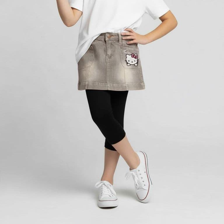 Pack Falda+Calza Nina Gris 4