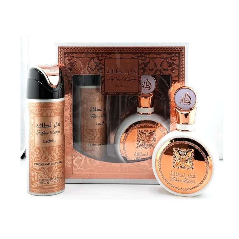 Set Perfume Mujer Fakhar EDP 100ml + Deo Spray 200ml ...