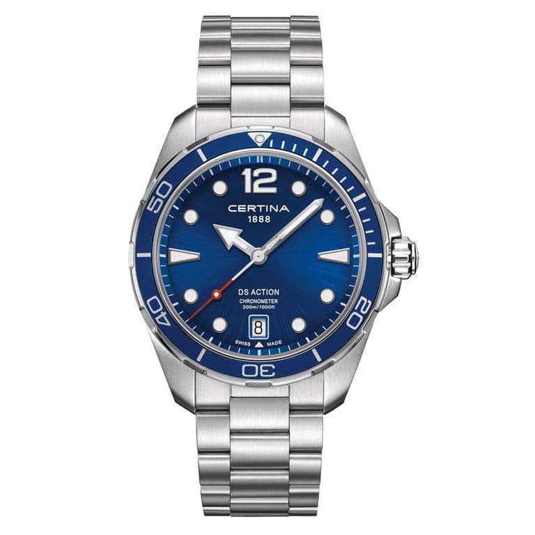 Reloj DS Action Acero Azul 43mm Plateado TALLA UNICA