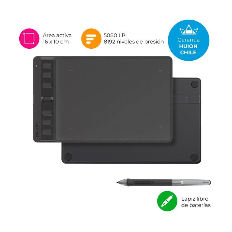 Tableta Grafica Digitalizadora Inspiroy 2 S Black con Scroller - TG