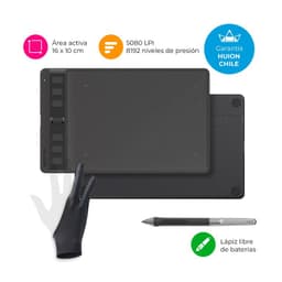 Tableta Grafica Inspiroy 2 S Black con Scroller y Guante - TG