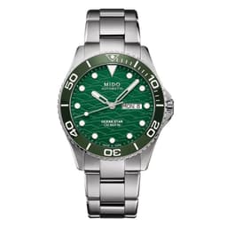 Reloj Ocean Star 200C Verde Plateado TALLA UNICA