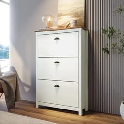 Zapatero Posadas 3 puertas blanco-roble Roca