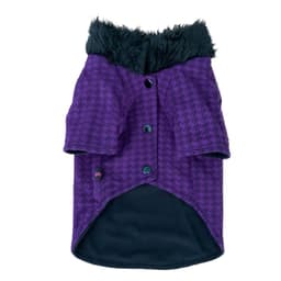 Abrigo Morado Cuello Piel talla XL