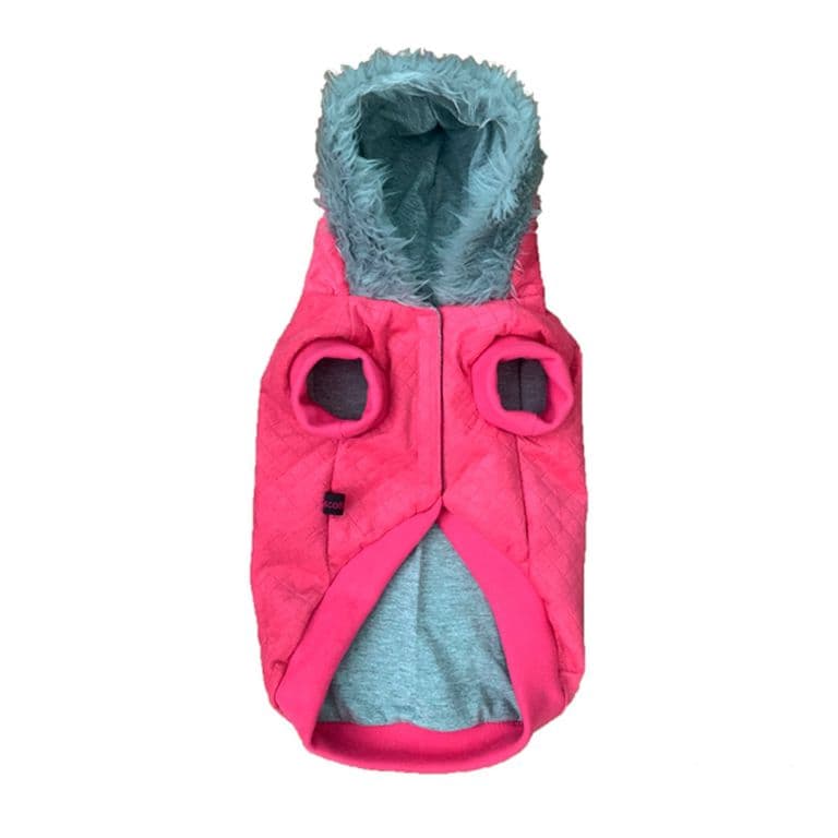 Chaqueta Gorro Piel Fucsia talla S