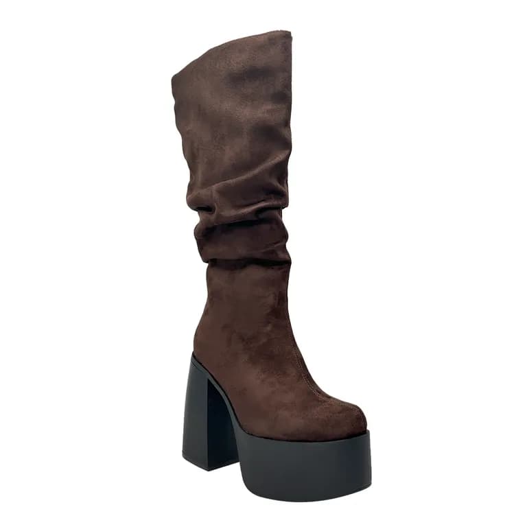 Bota para mujer estilo corrugado y platadorma alta Cafe Cafe 35